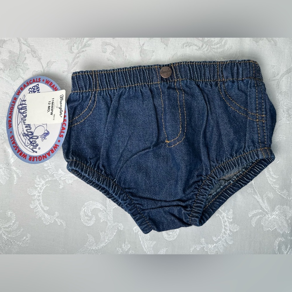 Wrangler Dark Blue Denim Baby Diaper Cover Bloomer